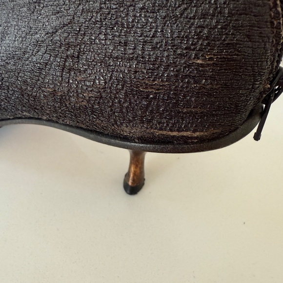 Cydwoq Handmade Vintage Shoes with 2 tone Leather & Copper Kitten Heel - Picture 11 of 11